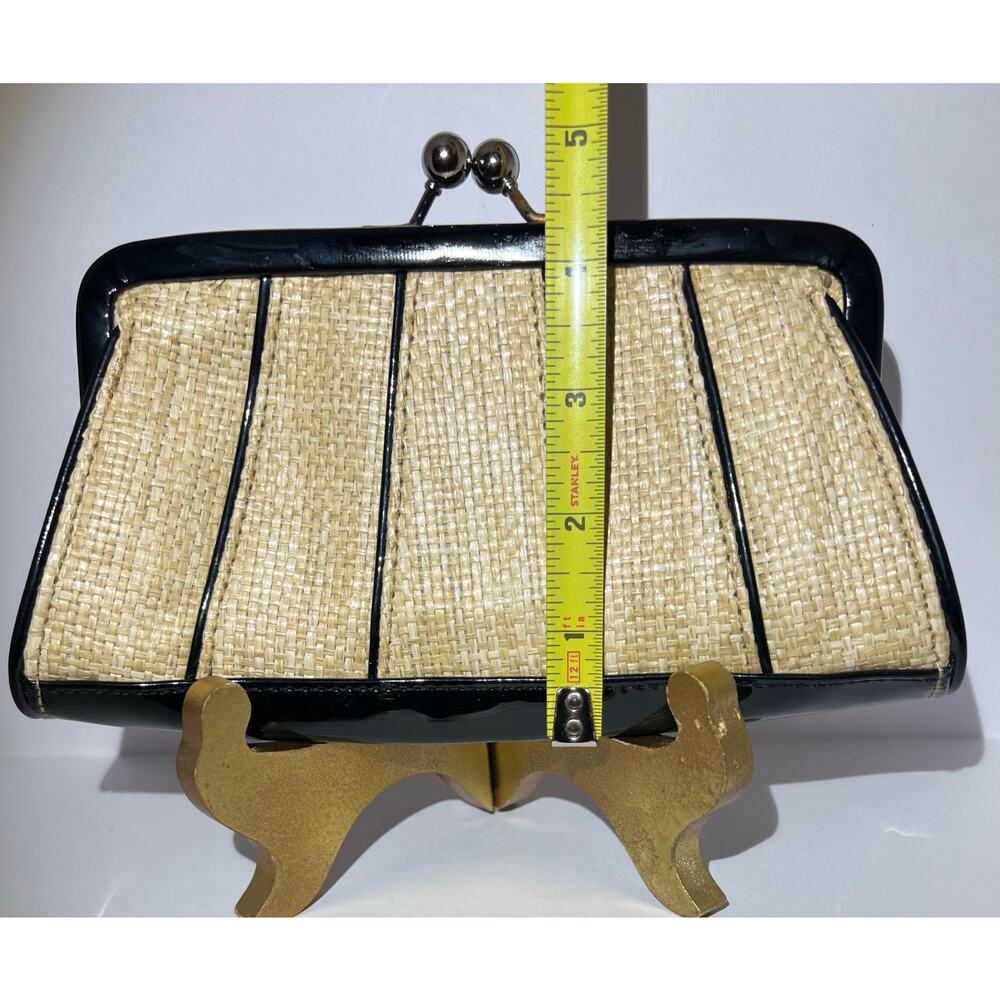 Black patent leather trim clutch - Picture 3 of 4